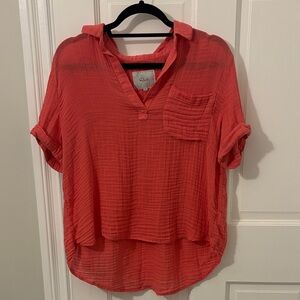 Rails Savannah Short-Sleeve Cotton Gauze Shirt